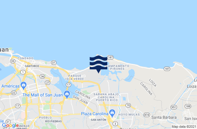 Karte der Gezeiten San Antón Barrio, Puerto Rico