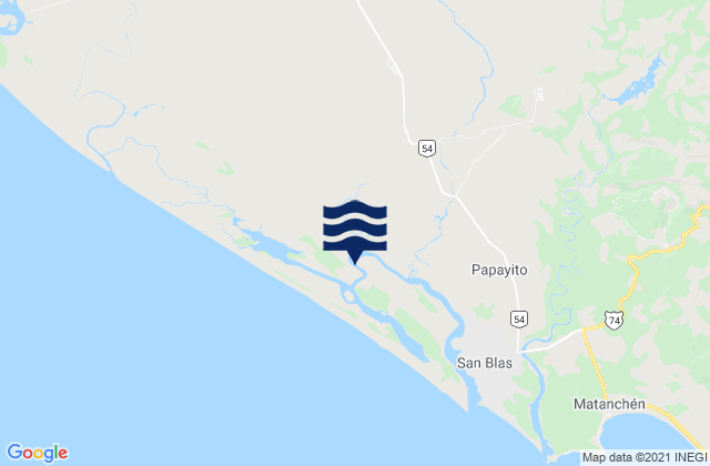 Karte der Gezeiten San Blas, Mexico