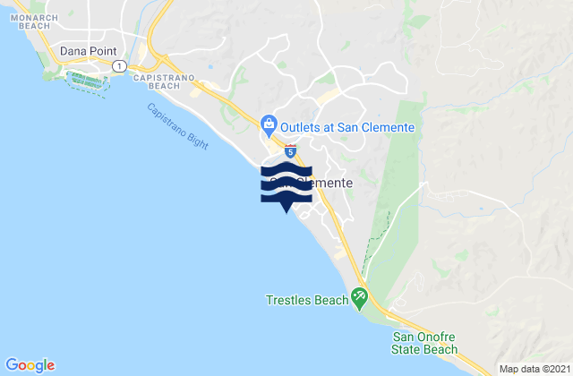 Karte der Gezeiten San Clemente, United States