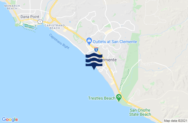 Karte der Gezeiten San Clemente Pier, United States