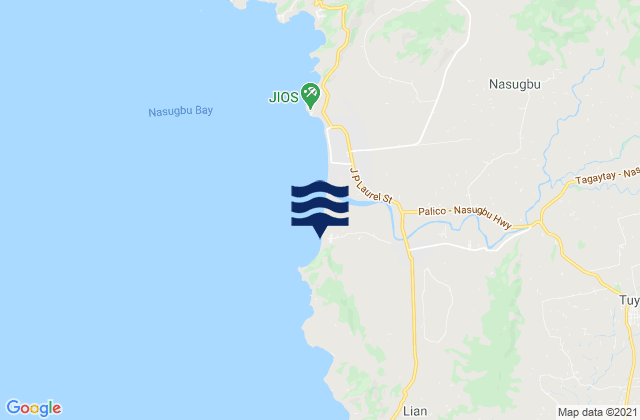 Karte der Gezeiten San Diego, Philippines