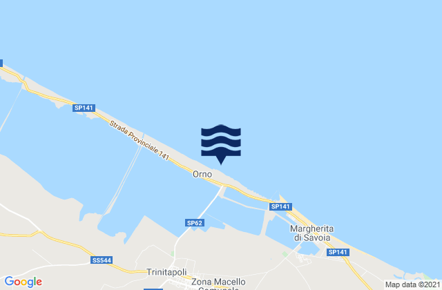 Karte der Gezeiten San Ferdinando di Puglia, Italy