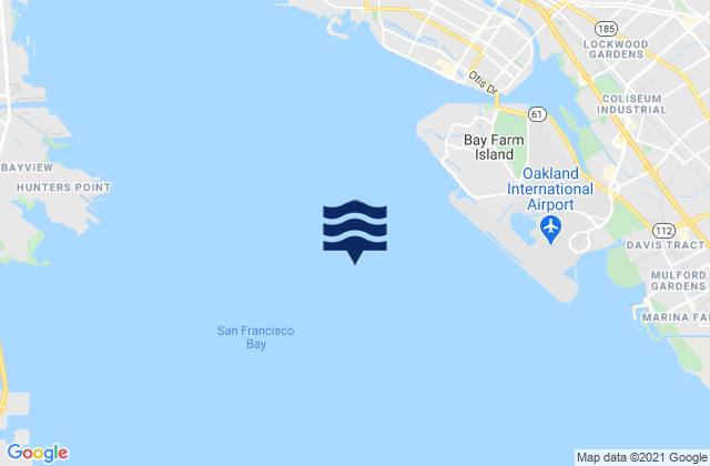 Karte der Gezeiten San Francisco Bay, United States