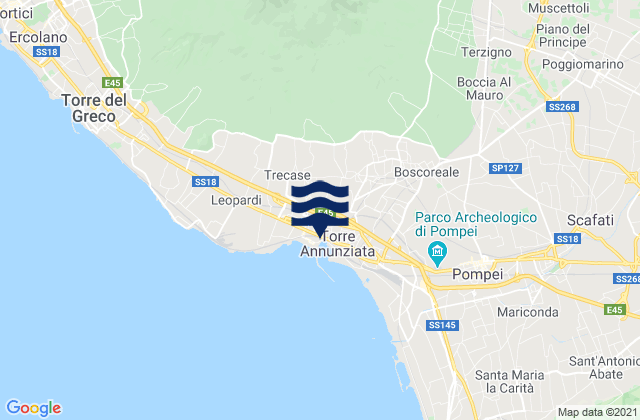 Karte der Gezeiten San Gennaro Vesuviano, Italy