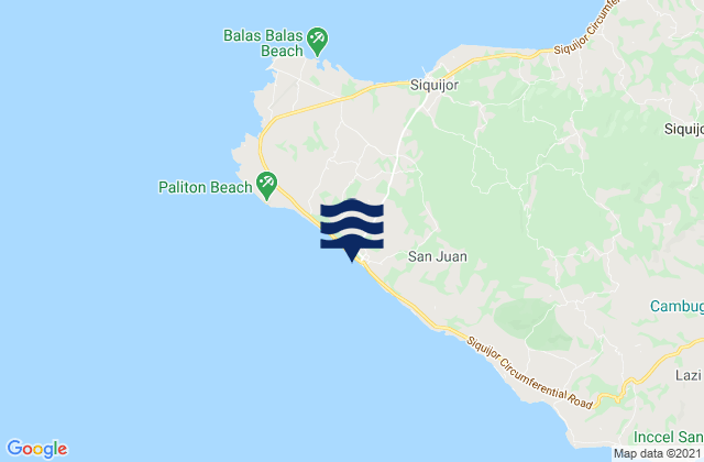 Karte der Gezeiten San Juan, Philippines