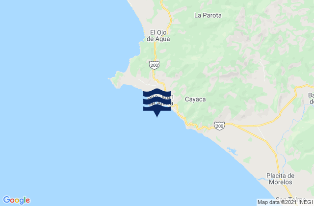 Karte der Gezeiten San Juan de Alima, Mexico