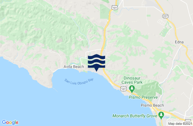 Karte der Gezeiten San Luis Obispo, United States