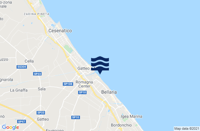 Karte der Gezeiten San Mauro a Mare, Italy