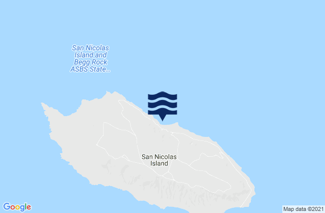 Karte der Gezeiten San Nicolas Island, United States