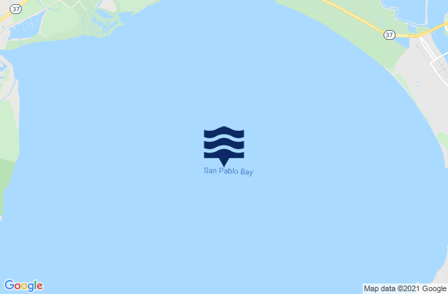 Karte der Gezeiten San Pablo Bay, United States