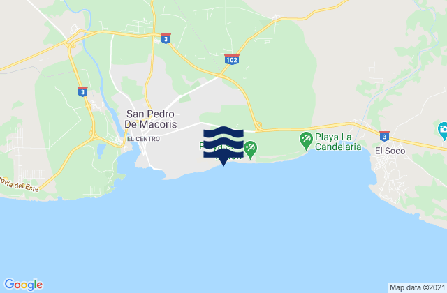 Karte der Gezeiten San Pedro De Macorís, Dominican Republic