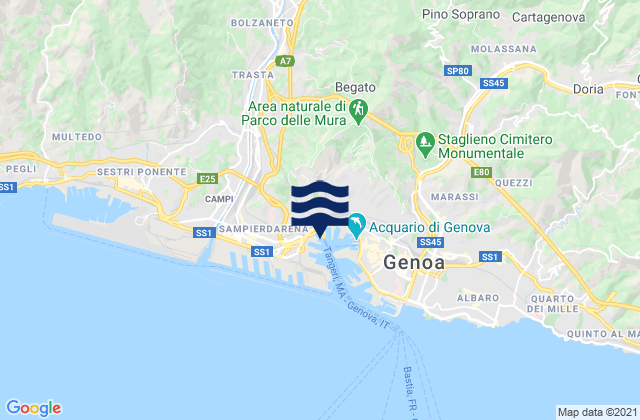 Karte der Gezeiten San Teodoro, Italy