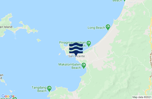 Karte der Gezeiten San Vicente, Philippines
