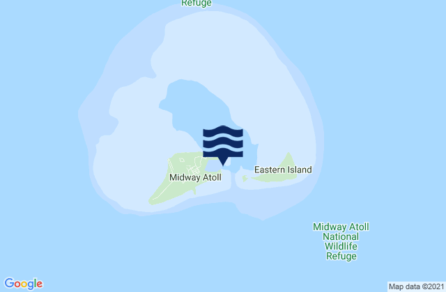 Karte der Gezeiten Sand Island (Midway Islands), United States