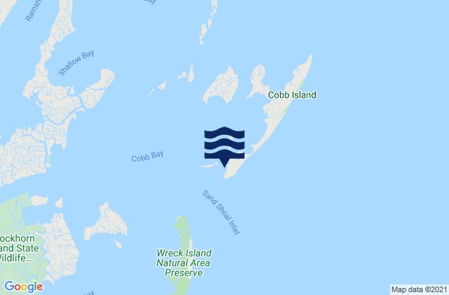 Karte der Gezeiten Sand Shoal Inlet (coast Guard Station), United States