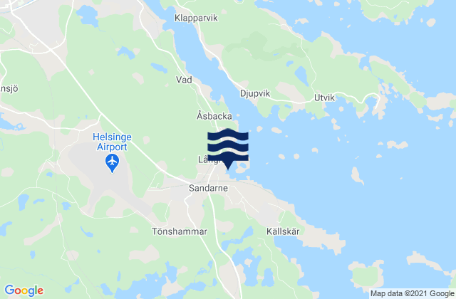 Karte der Gezeiten Sandarne, Sweden