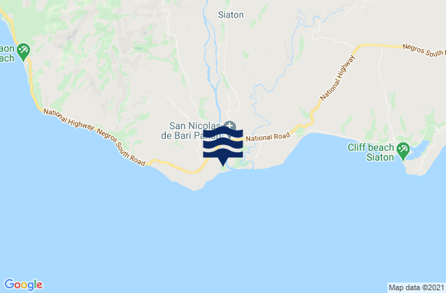 Karte der Gezeiten Sandolot, Philippines