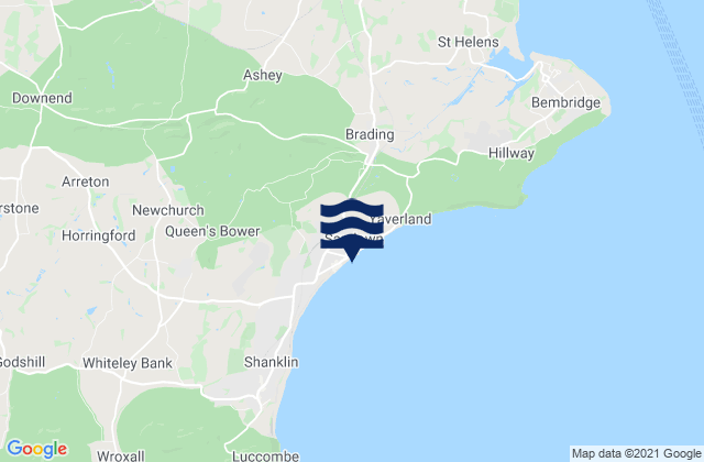 Karte der Gezeiten Sandown Beach, United Kingdom