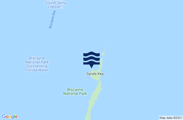 Karte der Gezeiten Sands Key (Biscayne Bay), United States