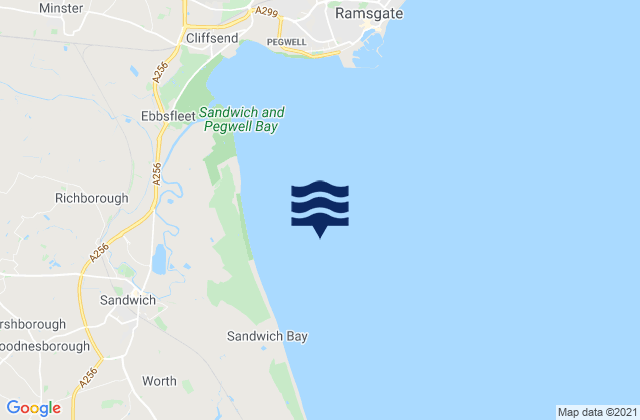 Karte der Gezeiten Sandwich Bay, United Kingdom