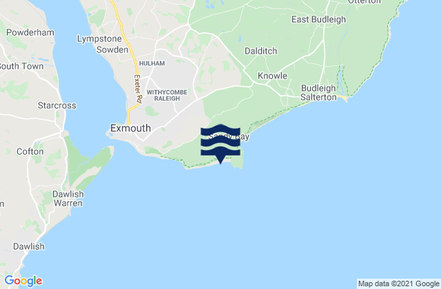 Karte der Gezeiten Sandy Bay Beach, United Kingdom