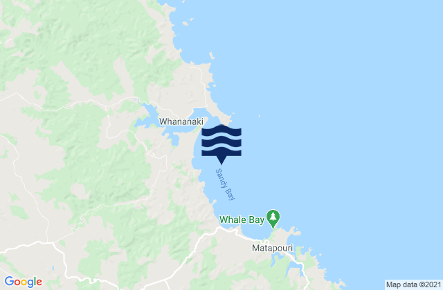 Karte der Gezeiten Sandy Bay Beach, New Zealand