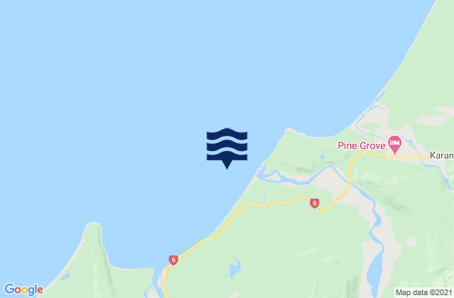 Karte der Gezeiten Sandy Beach, New Zealand
