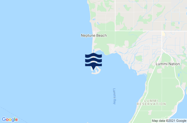Karte der Gezeiten Sandy Point (Lummi Bay), United States