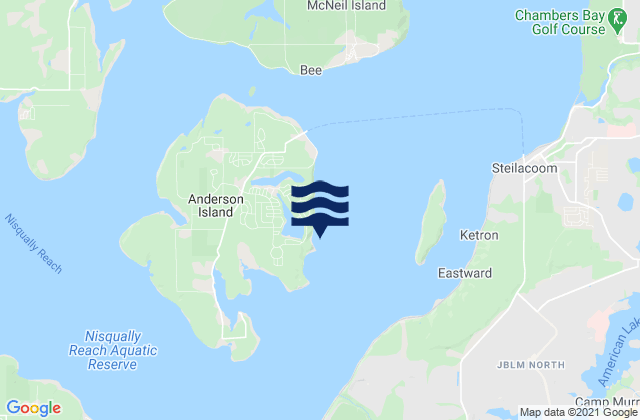 Karte der Gezeiten Sandy Point Anderson Island Puget Sound, United States