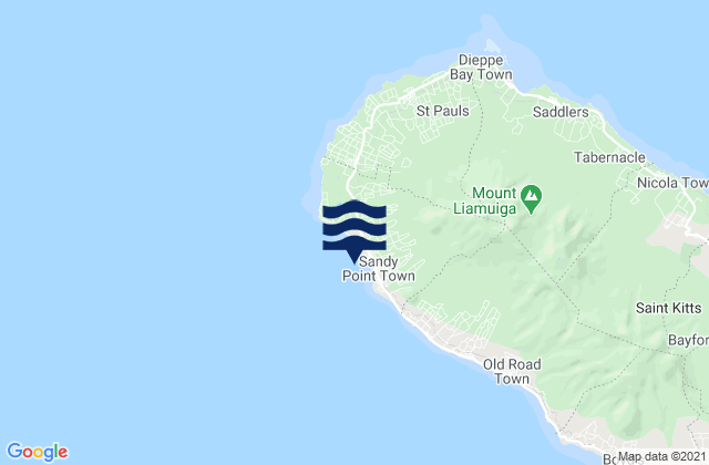 Karte der Gezeiten Sandy Point Town, Saint Kitts and Nevis