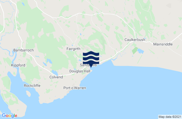 Karte der Gezeiten Sandyhills Beach, United Kingdom