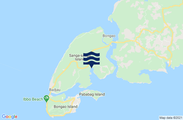 Karte der Gezeiten Sanga-Sanga, Philippines
