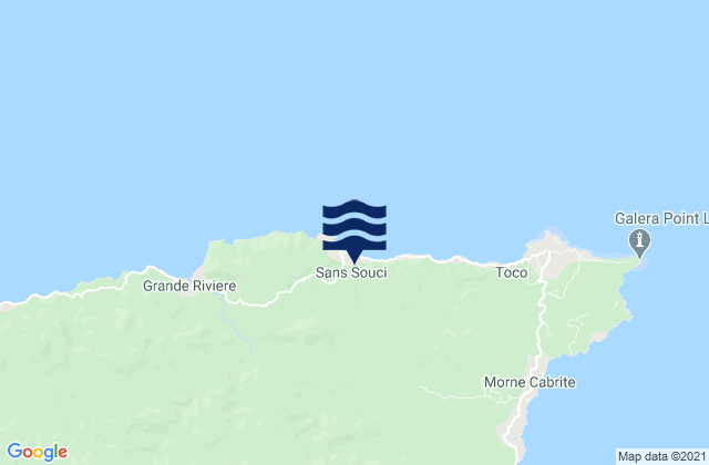 Karte der Gezeiten Sans Sousi, Trinidad and Tobago