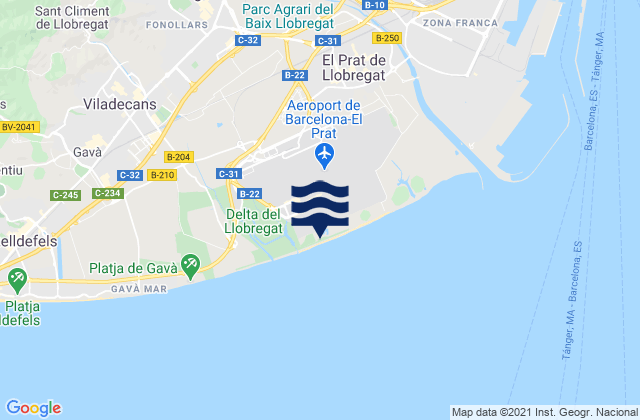 Karte der Gezeiten Sant Feliu de Llobregat, Spain