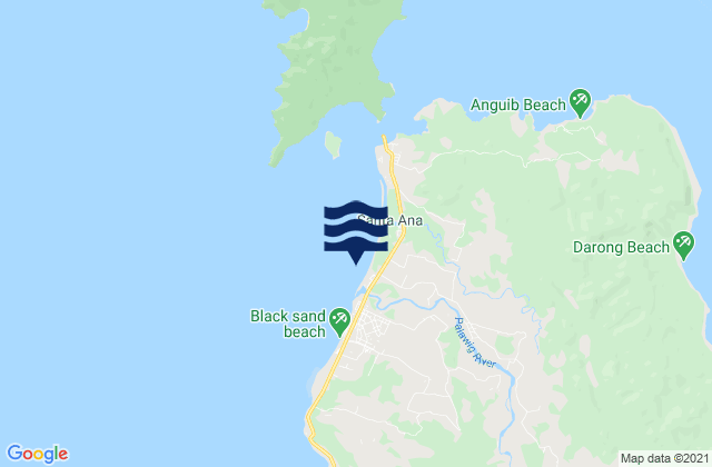 Karte der Gezeiten Santa Ana, Philippines