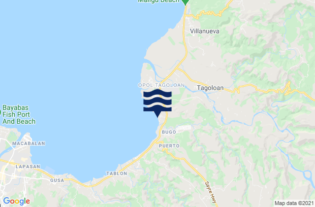 Karte der Gezeiten Santa Ana, Philippines