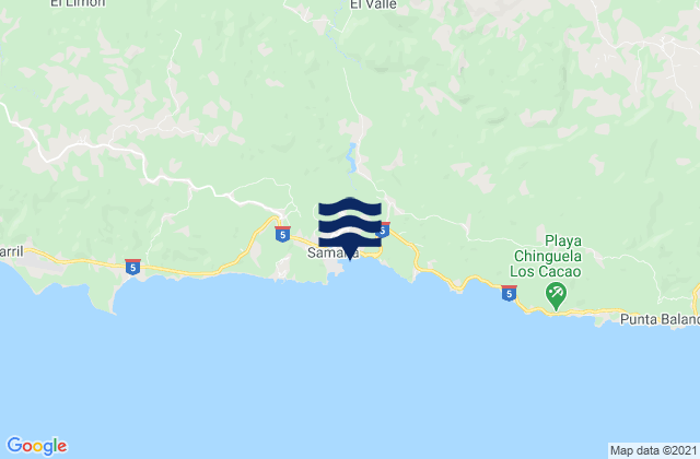 Karte der Gezeiten Santa Barbara de Samana, Dominican Republic