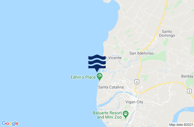 Karte der Gezeiten Santa Catalina, Philippines