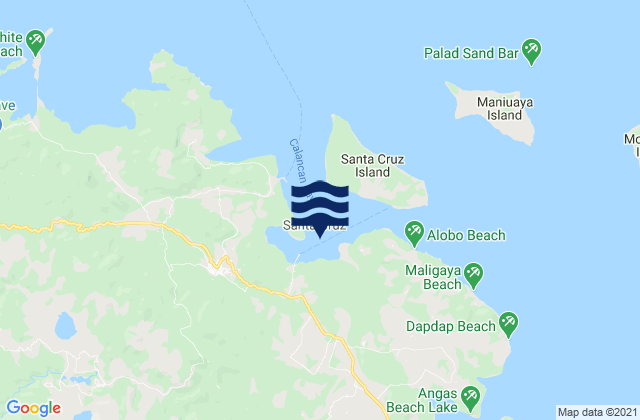 Karte der Gezeiten Santa Cruz Harbor, Philippines