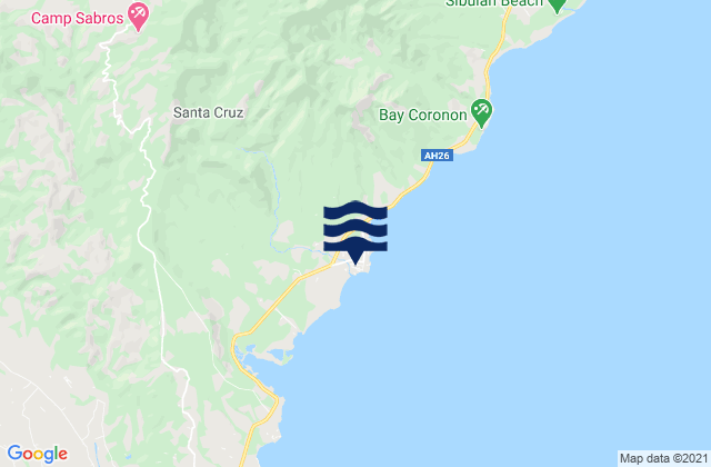 Karte der Gezeiten Santa Cruz, Philippines