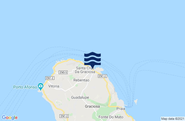 Karte der Gezeiten Santa Cruz da Graciosa, Portugal