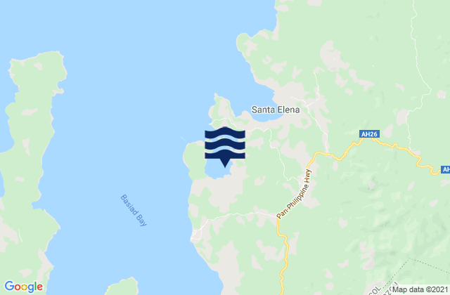 Karte der Gezeiten Santa Elena, Philippines