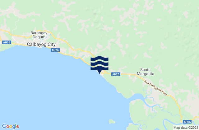 Karte der Gezeiten Santa Margarita, Philippines