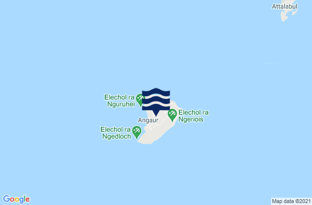 Karte der Gezeiten Santa Maria Anguar, Palau