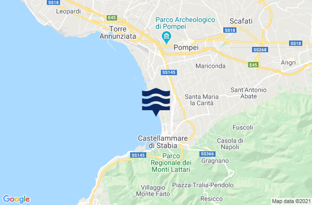Karte der Gezeiten Santa Maria La Carità, Italy