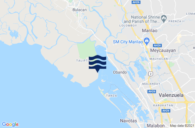 Karte der Gezeiten Santa Maria, Philippines