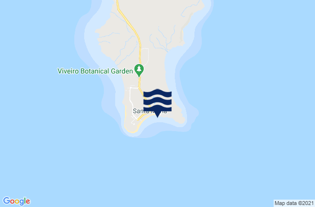 Karte der Gezeiten Santa Maria, Cabo Verde