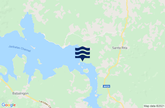 Karte der Gezeiten Santa Rita Isl (San Juanico Str), Philippines