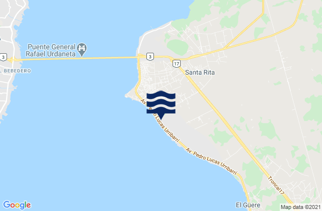 Karte der Gezeiten Santa Rita, Venezuela