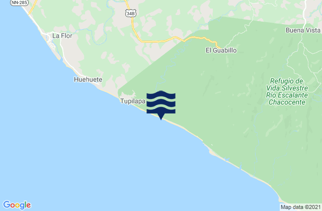 Karte der Gezeiten Santa Teresa, Nicaragua